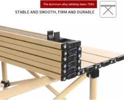 Buxibo - Lichtgewicht Vouwbare Campingtafel - Inklapbaar - Vis/Tuin/Picknick Tafel - Kamperen - Met Opberghoes - Aluminium - Grijs -Buiten Kamperen Apparatuur 1200x967 1