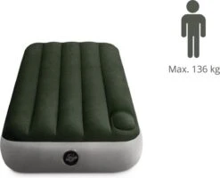 Intex Luchtbed - Downy - Formaat: Cot - B76 X L191 X H25 Cm - Ingebouwde Voetpomp- Met Reparatieset -Buiten Kamperen Apparatuur 1200x971