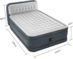 Intex 64448 - Queen Deluxe Ultra-Plush Zelfopblazend 2-persoons Luchtbed Met Hoofdboord (203x152x46cm) -Buiten Kamperen Apparatuur 1200x972 2