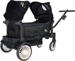 Deryan Luxe Sandy Bolderkar - Duo Buggy - Tandem Buggy - Opvouwbaar - Inklapbare Bolderwagen - Duo Kinderwagen - Zwart -Buiten Kamperen Apparatuur 1200x976 1