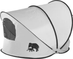 Deryan Luxe Pop Up Strandtent XXL - Anti-UV 50+ - Zilver -Buiten Kamperen Apparatuur 1200x978