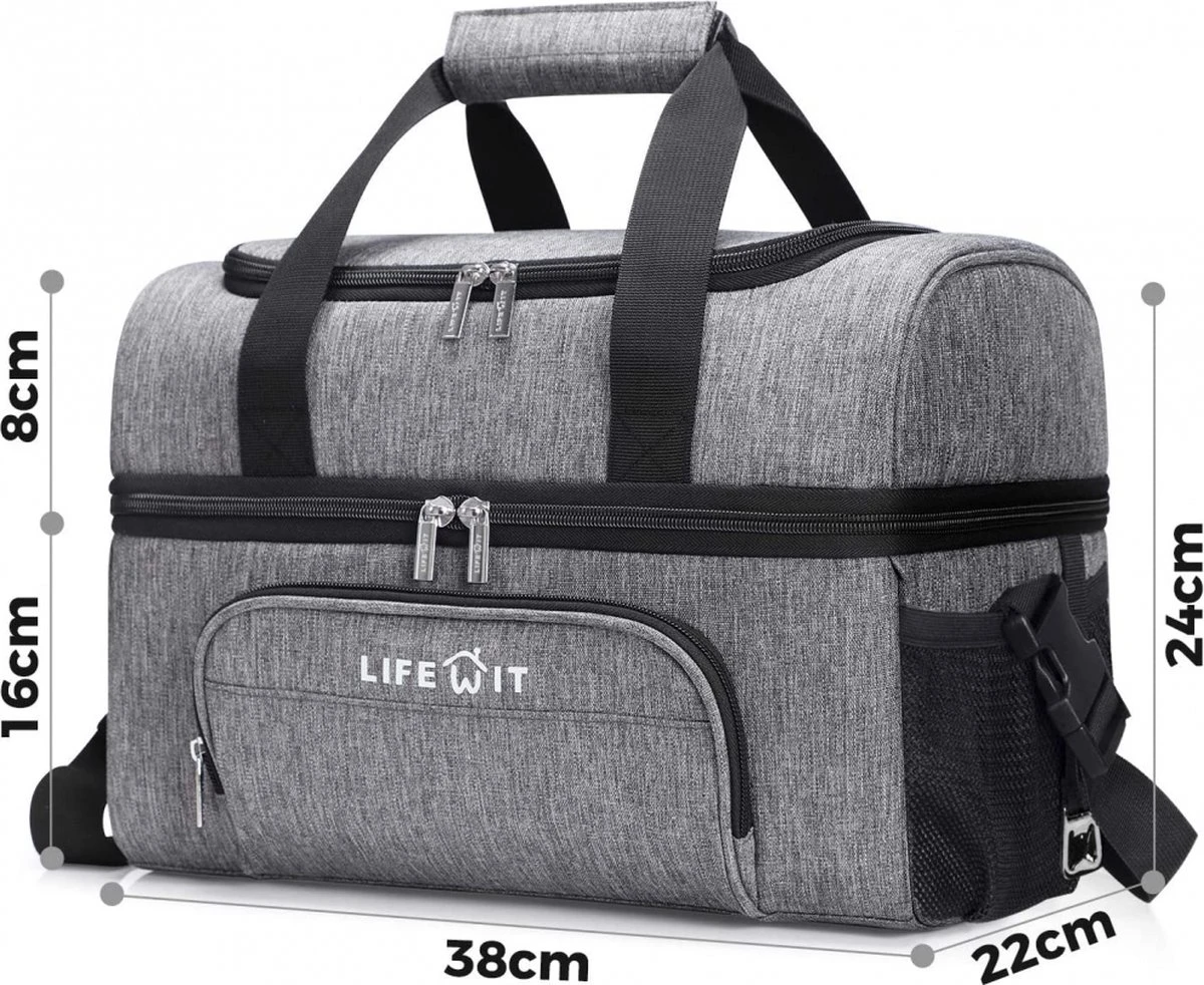 Lifewit 20L Koeltas | 20 Liter | Opvouwbaar | Koelbox-Koeltas | Isolatietas/ Picknicktas Voor Levensmiddelen / Grijs 9 Lifewit 20L Koeltas | 20 Liter | Opvouwbaar | Koelbox-Koeltas | Isolatietas/ Picknicktas Voor Levensmiddelen / Grijs - Afbeelding 7