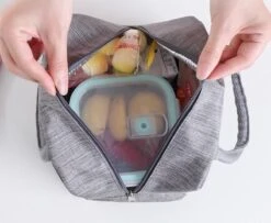 Koeltas - Lunchtas - Volwassenen En Kinderen - Compact & Handig: Zomer - Picknick -School - Lunch - Werk - Klassiek Grijs -Buiten Kamperen Apparatuur 1200x987 2