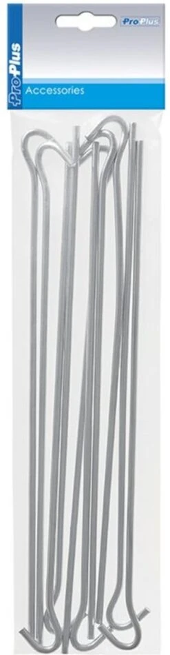 PROPLUS 10x Stuks Grondpennen/tentharingen Metaal Halfrond 30 Cm - Kampeer Artikelen Voor Tent Of Windscherm -Buiten Kamperen Apparatuur 312x1200