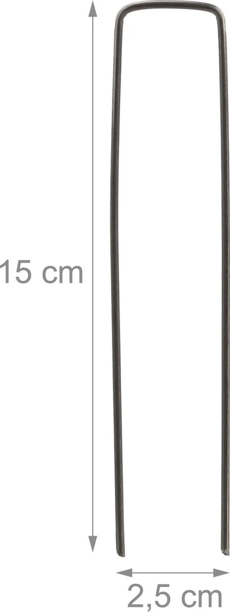 Relaxdays 100x Gronddoekpen - Grondanker - Haring - Gronddoekhaak - Grondhaken - 2mm 6 Relaxdays 100x Gronddoekpen - Grondanker - Haring - Gronddoekhaak - Grondhaken - 2mm - Afbeelding 4