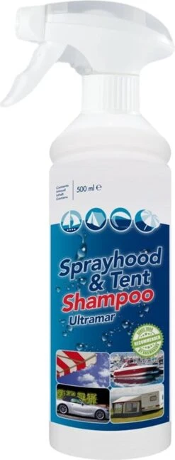 Ultramar - Reiniger Sprayhood & Tent Shampoo 500 Ml - Tentdoekreiniger Voor Bootkap, Tent, Cabriodak -Buiten Kamperen Apparatuur 459x1200