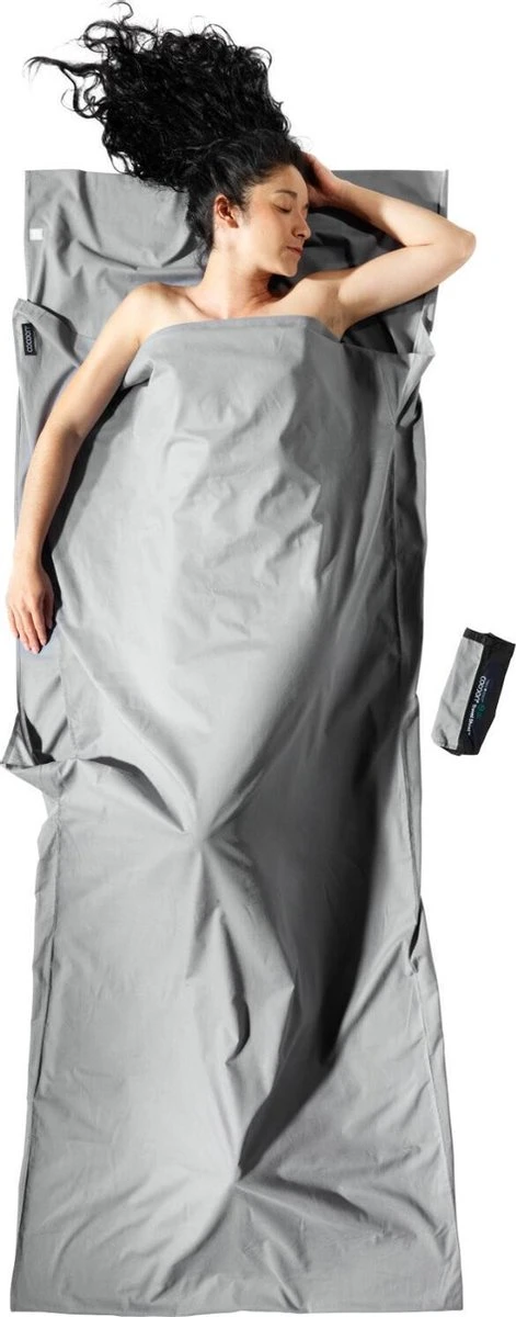 Cocoon Travelsheet InsectShield 100% Katoen - Safari Grey 5 Cocoon Travelsheet InsectShield 100% Katoen - Safari Grey - Afbeelding 3