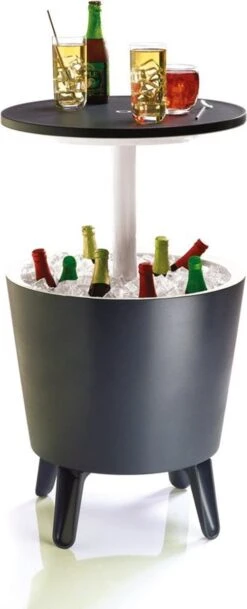 Keter Coolbar Partytafel – 49,5x49,5x57cm - Antraciet -Buiten Kamperen Apparatuur 487x1200