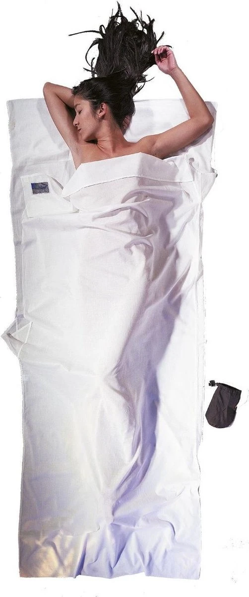 Cocoon Binnenslaapzak Mamo Travelsheet 220 X 88 Cm Katoen Wit 4 Cocoon Binnenslaapzak Mamo Travelsheet 220 X 88 Cm Katoen Wit - Afbeelding 2