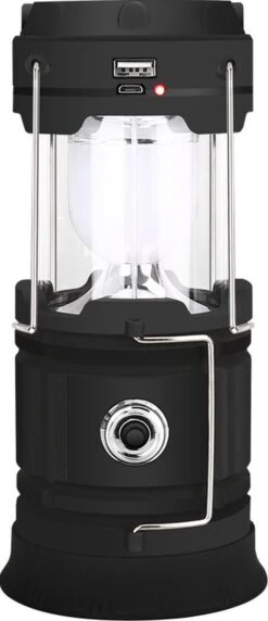 Merkloos Xtraworks - Multifunctionele Solar LED Campinglamp Met Handvatten - IPX 45 Waarde, USB-lader En Powerbank - Mat Zwart -Buiten Kamperen Apparatuur 518x1200 2