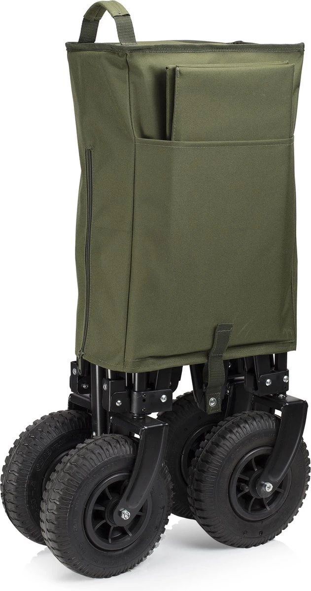 Campart Bolderkar HC-0915 - Opvouwbaar - Bolderwagen Met Stevig Harmonicaframe - Inclusief Opbergtas En Bodemplaat - Groen 5 Campart Bolderkar HC-0915 - Opvouwbaar - Bolderwagen Met Stevig Harmonicaframe - Inclusief Opbergtas En Bodemplaat - Groen - Afbeelding 3