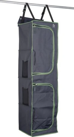 Bo-Camp - Tentorganizer - 4-vaks - 2 Deurtjes - 35x35x131 Cm - Grijs -Buiten Kamperen Apparatuur 647x1200