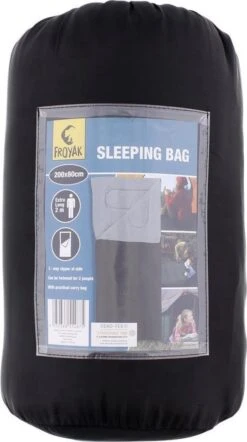 AYD Home - Slaapzak Met Opbergzak - Zwart - 200x80cm -Buiten Kamperen Apparatuur 671x1200 1