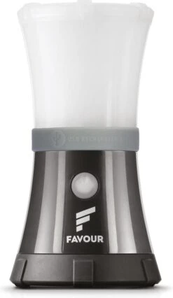 Favour L0717 Camping Lamp Oplaadbaar LED, 200 Lumen, IPX7 Waterdicht, Drijvend, Schokbestendig, Draagbare Kampeerlamp, Tentlamp, Vislamp, Geïntegreerde Oplaadbare Batterij