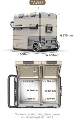 Alpicool 55L - Koelkast/vriezer - 12V-24V/230V - Compressor - APP - Voor Auto En Huis - Outdoor Camping Benodigdheden -Buiten Kamperen Apparatuur 715x1200 1