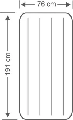 Intex Luchtbed - Classic Downy - Formaat: Cot - B76 X L191 X H25 Cm - 1 Pers. - Met Reparatieset -Buiten Kamperen Apparatuur 737x1200