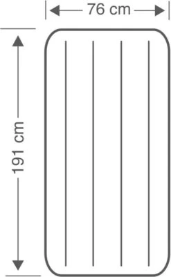 Intex Luchtbed - Downy - Formaat: Cot - B76 X L191 X H25 Cm - Ingebouwde Voetpomp- Met Reparatieset -Buiten Kamperen Apparatuur 740x1200