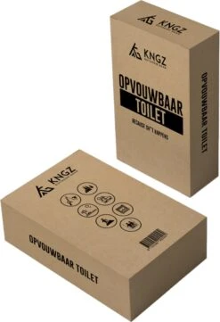 KNGZ Outdoor Gear – Camping Toilet – Nieuw Model – Biologisch Afbreekbare Zakjes – Opvouwbare Camping Toilet Met Deksel – Camping Toilet Hoge Zit – Draagbare WC Emmer Volwassen – Draagbaar Mobiel Potje – Nachtemmer – Opvouwbaar Toilet – Kamperen -Buiten Kamperen Apparatuur 821x1200 1