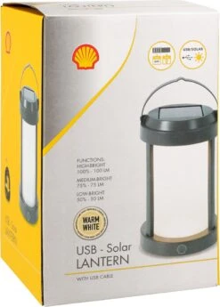 Shell Solar Campinglamp - Oplaadbaar LED - 100 Lumen - IP64 Waterdicht - Draagbare Kampeerlamp - Tentlamp - Acculamp - Traploos Dimbare Lamp -Buiten Kamperen Apparatuur 860x1200 1