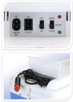 Excellent Cool Solutions - Draagbare Koelbox - Met Verwarm Functie - Blauw/wit - 24 Liter - 12V & 230V -Buiten Kamperen Apparatuur 860x1200