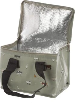 Kleine Koeltas Voor Lunch Grijs Met Boerderij Dieren Print 16 X 21 X 14 Cm 4,7 Liter - Koeltassen -Buiten Kamperen Apparatuur 878x1200 1