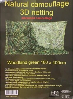 Camouflagenet 4 Meter Proloo. Hoogte 1,80x Lengte 4mtr - Camonet - Tuinnet - Schaduwdoek -Buiten Kamperen Apparatuur 881x1200