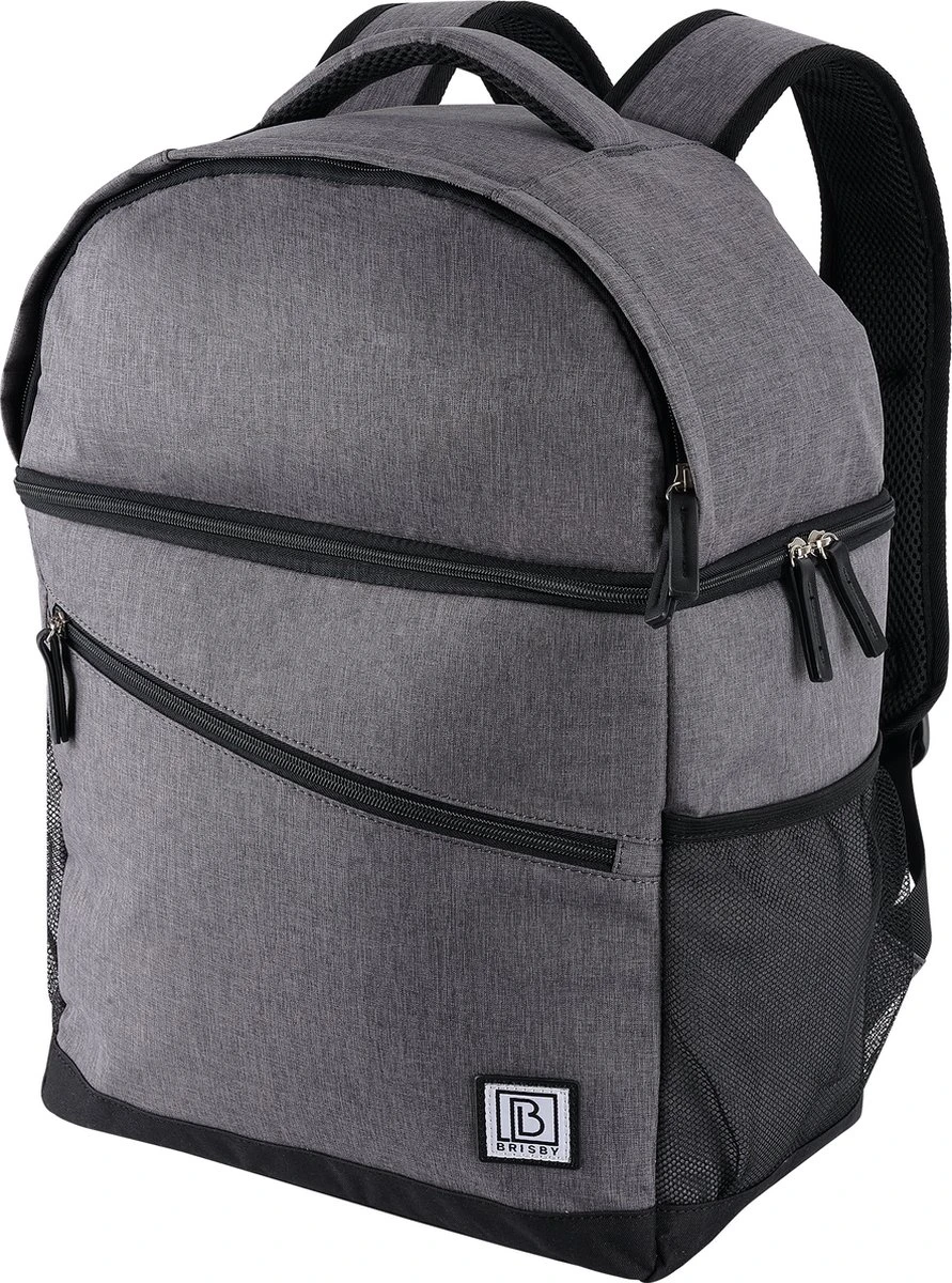 Brisby 4 Laags Geïsoleerde Koeltas Rugzak - 25 Liter - Met Handige Vakken Voor Bestek En Essentials - Waterafstotend Materiaal - Donkergrijs 4 Brisby 4 Laags Geïsoleerde Koeltas Rugzak - 25 Liter - Met Handige Vakken Voor Bestek En Essentials - Waterafstotend Materiaal - Donkergrijs - Afbeelding 2