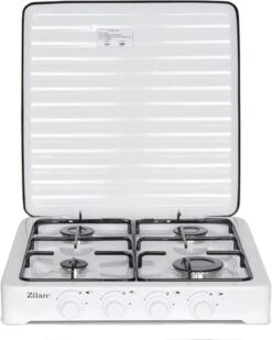 Zilan - Gas Kooktoestel 4 Pits - Campingkooktoestel - Gaskookplaat - Wit -Buiten Kamperen Apparatuur 959x1200 1