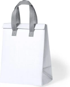 Merkloos Koeltas - Lunchtas - Koeltasje Lunch - Koelelementen - Isolatie - Volwassenen - Dames - Heren - Klittenbandsluiting - 23 X 29 Cm - Kunststof - Aluminium - Wit -Buiten Kamperen Apparatuur 975x1200